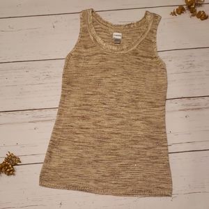 Chicos Fine Knit Gold Holiday Sweater Size 3
